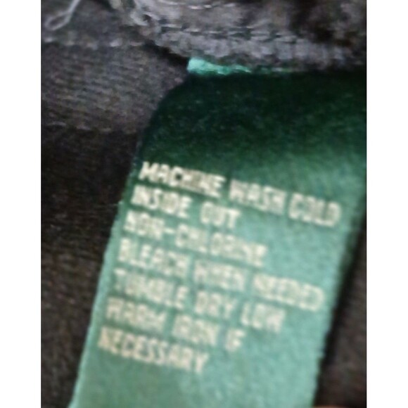 Y2K Lauren Jeans Co Ralph Lauren Black Bootcut Jeans 16 Embroidered Floral - Picture 12 of 12